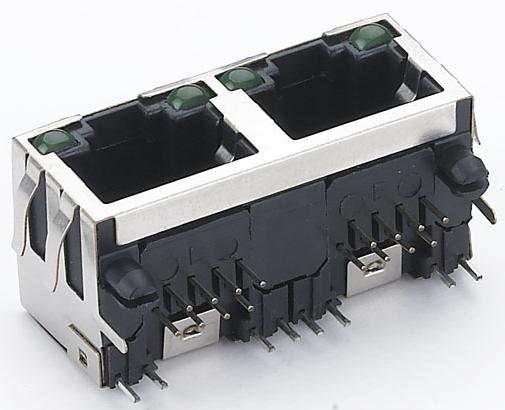 RJ45母座 1*2
