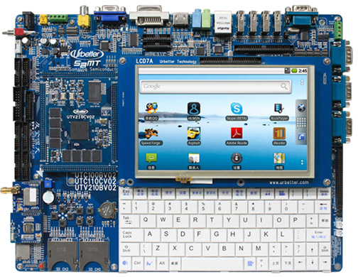 ARM Cortex-A8开发板 UT-S5PV210+7寸屏 1G主频,1G内存 UT-S5PV210+7寸屏
