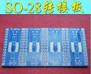 SSOP-28转接板(0.65 TSSOP28\SSOP28\DIP28转接板 适AD9851/AD9850/AD9851) SO28转接板