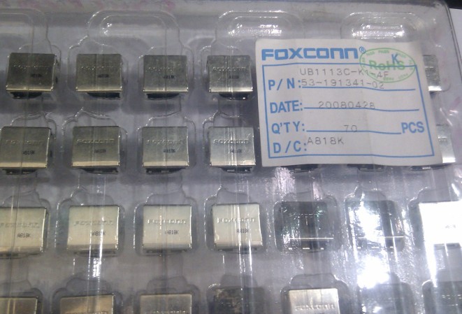 供应FOXCONN UB1113C-K1-4F USB接口 UB1113C-K1-4F