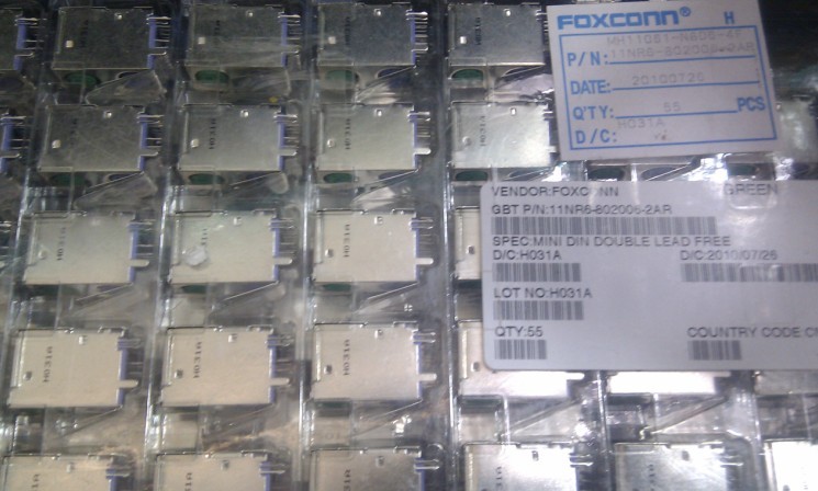 供应FOXCONN MH11061-N8D6-4F Mini Din Connector MH11061-N8D6-4F