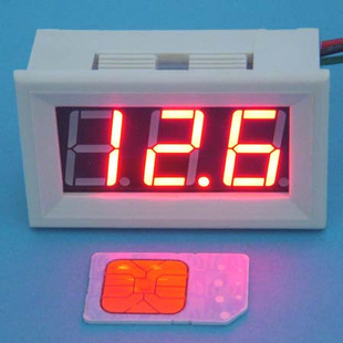 0.56带壳大龟直流数显高亮红色数字数显电压表0v 100v汽车电动车 BT高清图片
