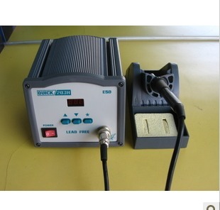 高品质QUICK 203H焊台 快克203H数显高频焊台90W 原装纯银发热芯 203H