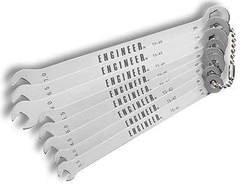 原装日本工程师ENGINEER 超薄型两用扳手组套 TS-04 3.5-8mm TS-04