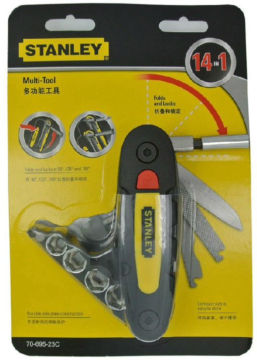 STANLEY史丹利14合1多功能组合工具 套筒刀锯锉开瓶器 70-695-23C 70-695-23C