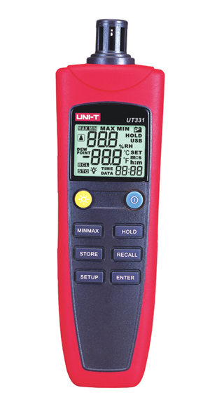 UNI-T优利德UT331/UT332数字温湿度表 -20℃60℃ 带USB通讯接口 UT331/UT332