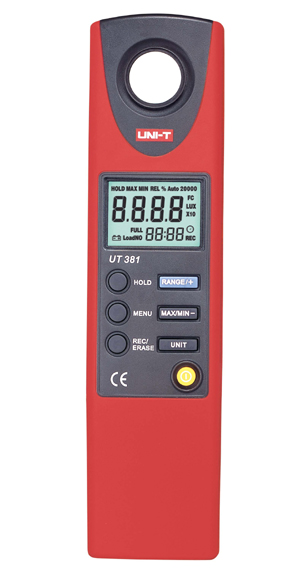 优利德UT381/UT382USB型数字照度计照度仪光度计亮度计测光仪 UT381/UT382USB