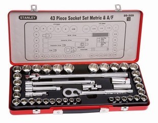 [STANLEY史丹利]43件套12.5MM系列公英制组套89-509-22 89-509-22