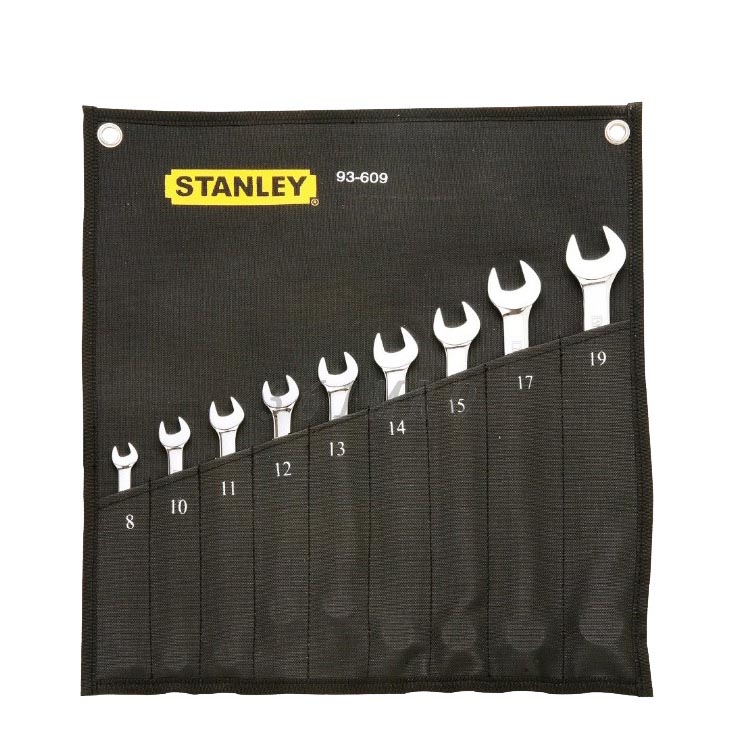 Stanley史丹利 9件套公制精抛光两用长扳手 93-609-22 两用扳手 93-609-22