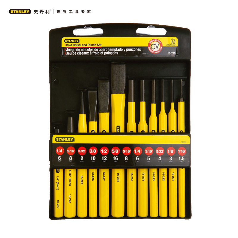 Stanley/史丹利 12件套冲凿 16-299-23 冲凿 16-299-23