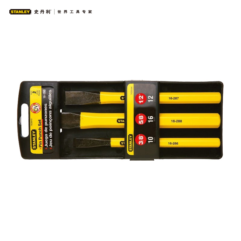 Stanley/史丹利 3件套石工凿 16-298-23 冲凿 16-298-23