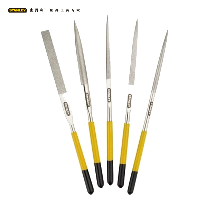 Stanley史丹利 5件套金刚石锉刀 5x180mm 22-326-23 耐磨锉刀正品 22-326-23