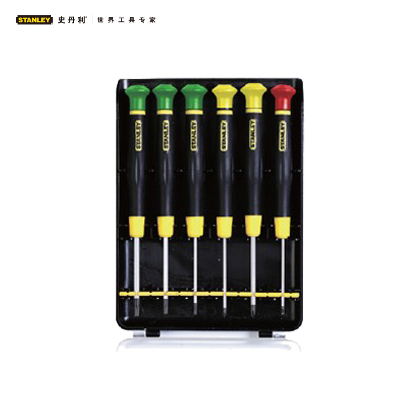 Stanley/史丹利6件套一字、十字、花型微型螺丝批组套 66-391-23 66-391-23