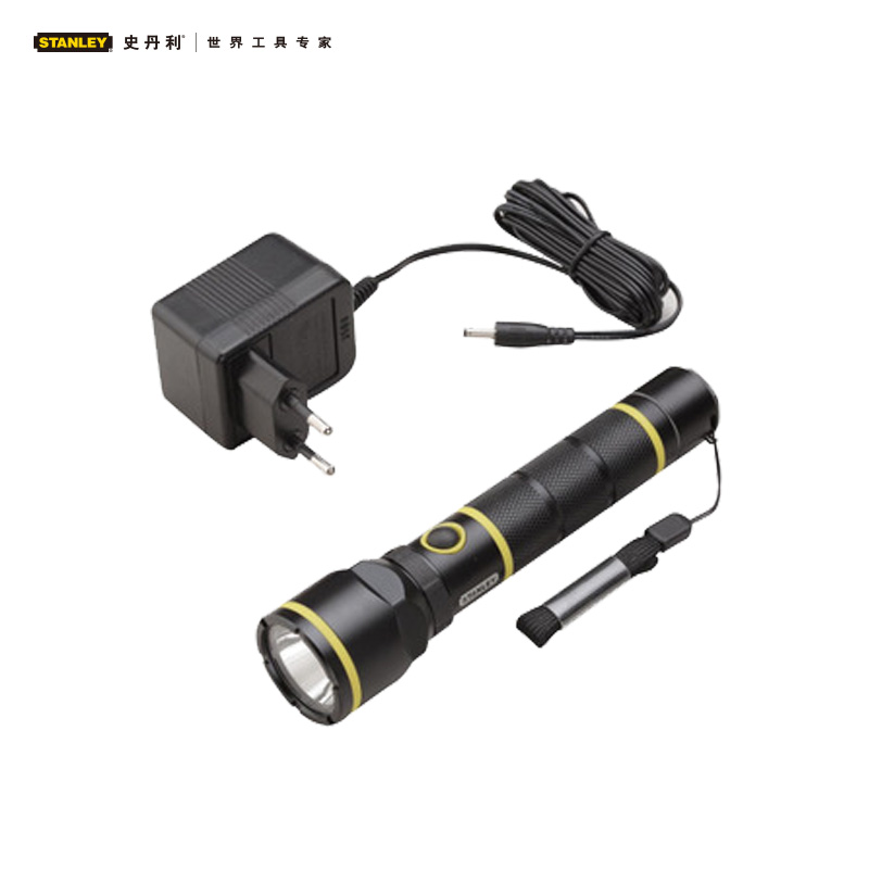 Stanley/史丹利LED超亮充电铝合金手电筒3w 95-154-1-23 手电筒 95-154-1-23