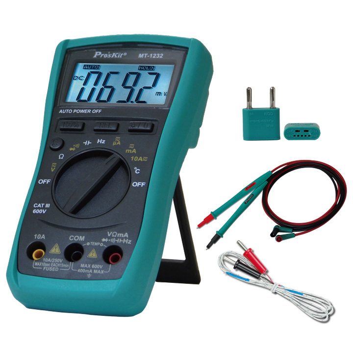台湾宝工 MT-1232-C 3-3/4防护型多功能自动万用表 数显万用表 MT-1232-C
