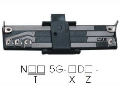 直划电位器【双联】 N205G-D1-ECC