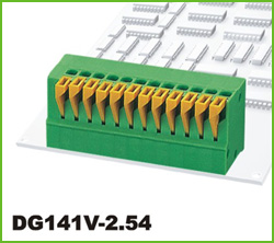 弹簧式PCB接线端子 DG141V-2.54