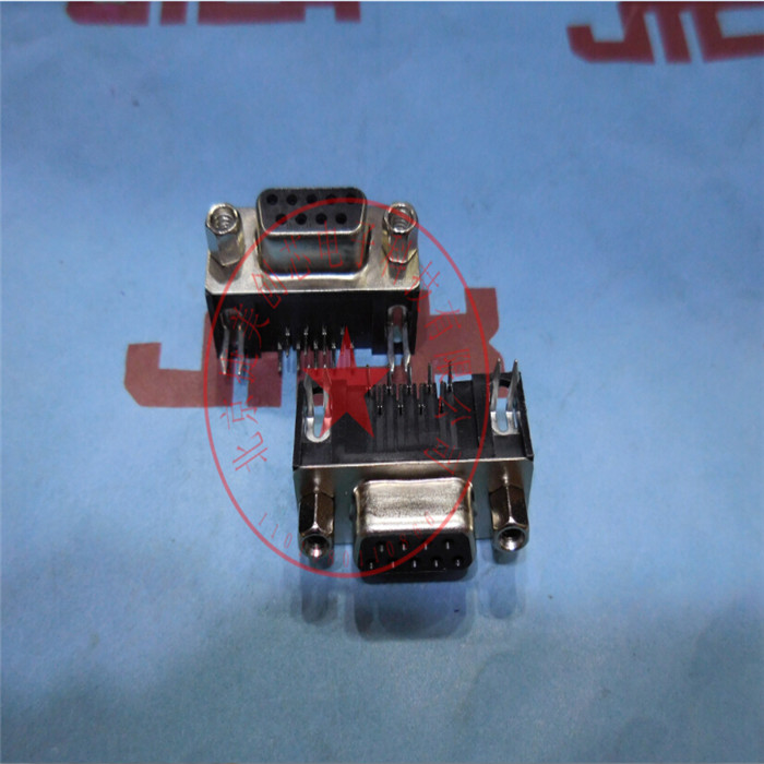 DR9公座 DB9弯孔串口公头90度弯针 焊板式 插拔式 接插件 连接器 DR9弯针