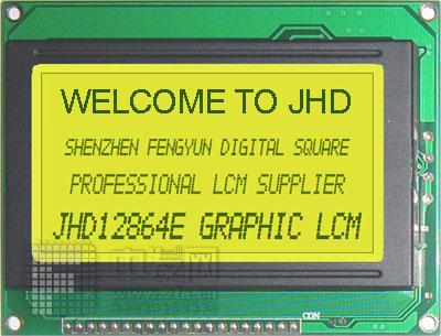 LCD显示模块 JHD12864ESTNLED黄绿背光622